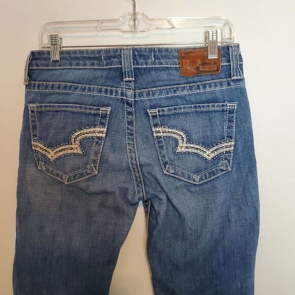 Big Star 28 Remy Bootcut Jeans lowrise Cotton Blend‎ Midrise - Picture 9 of 11